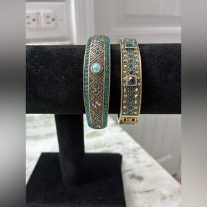 Elegant Turquoise and Gold Bracelet Set
by Heidi Daus.